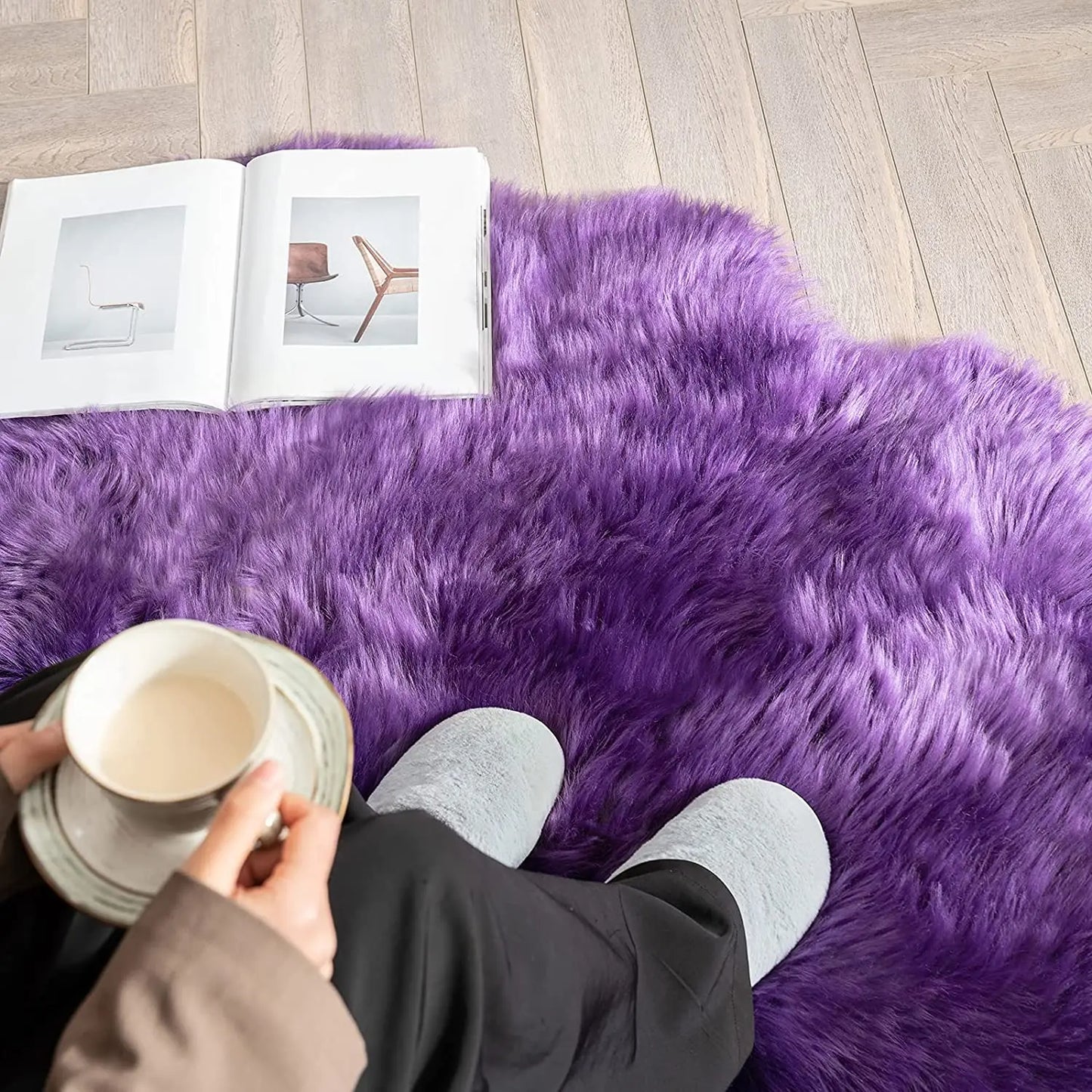 Tapis Moumoute Violet
