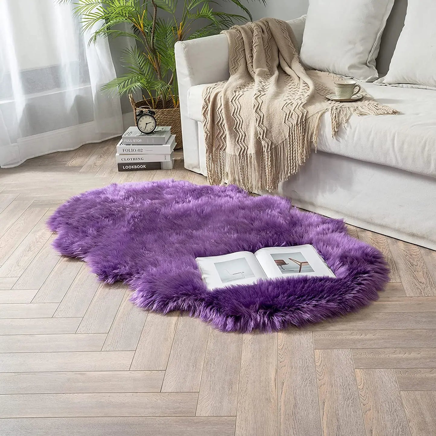 Tapis Moumoute Violet