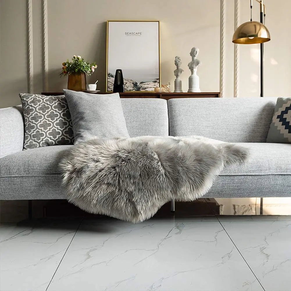 Tapis Moumoute Gris