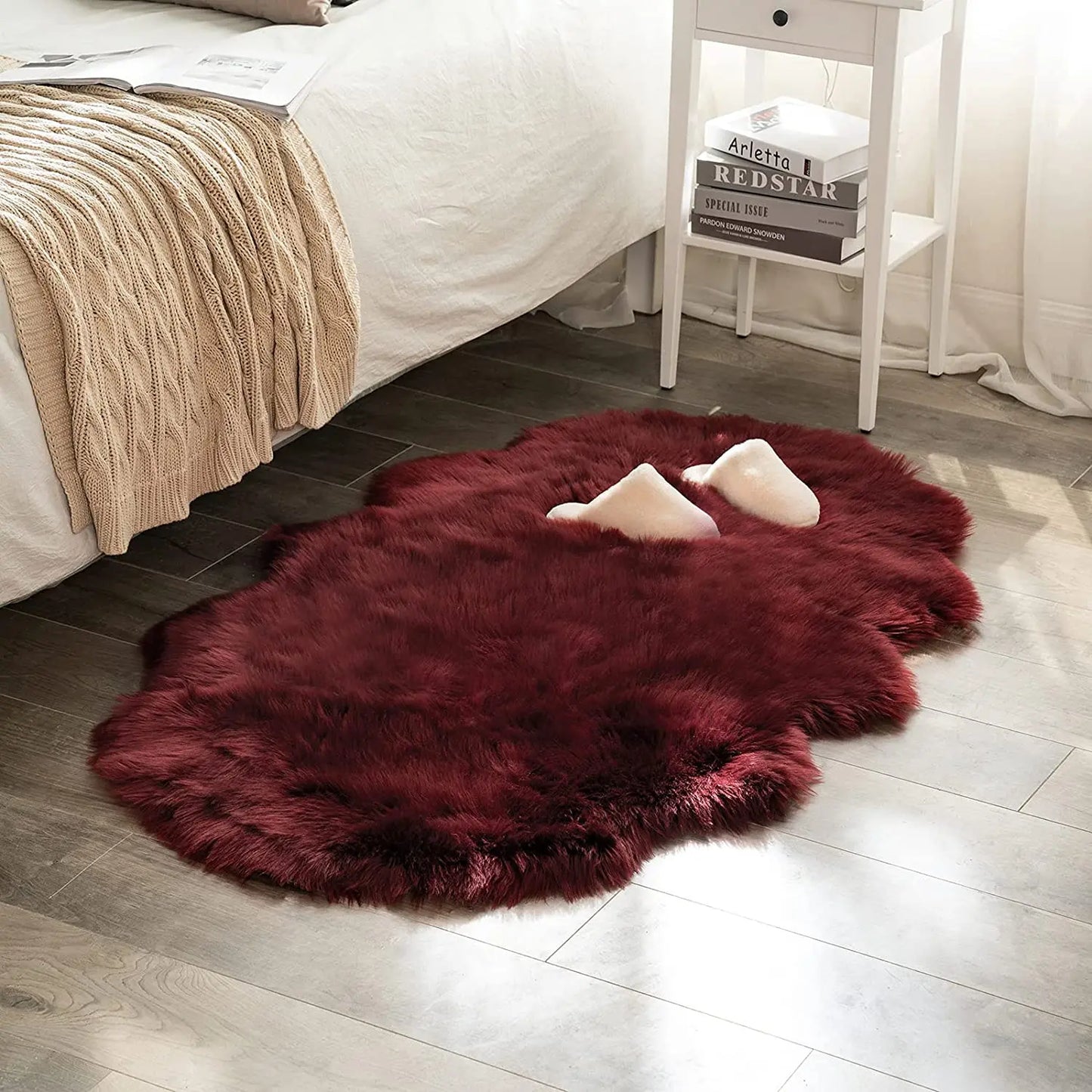 Tapis Moumoute Bordeaux