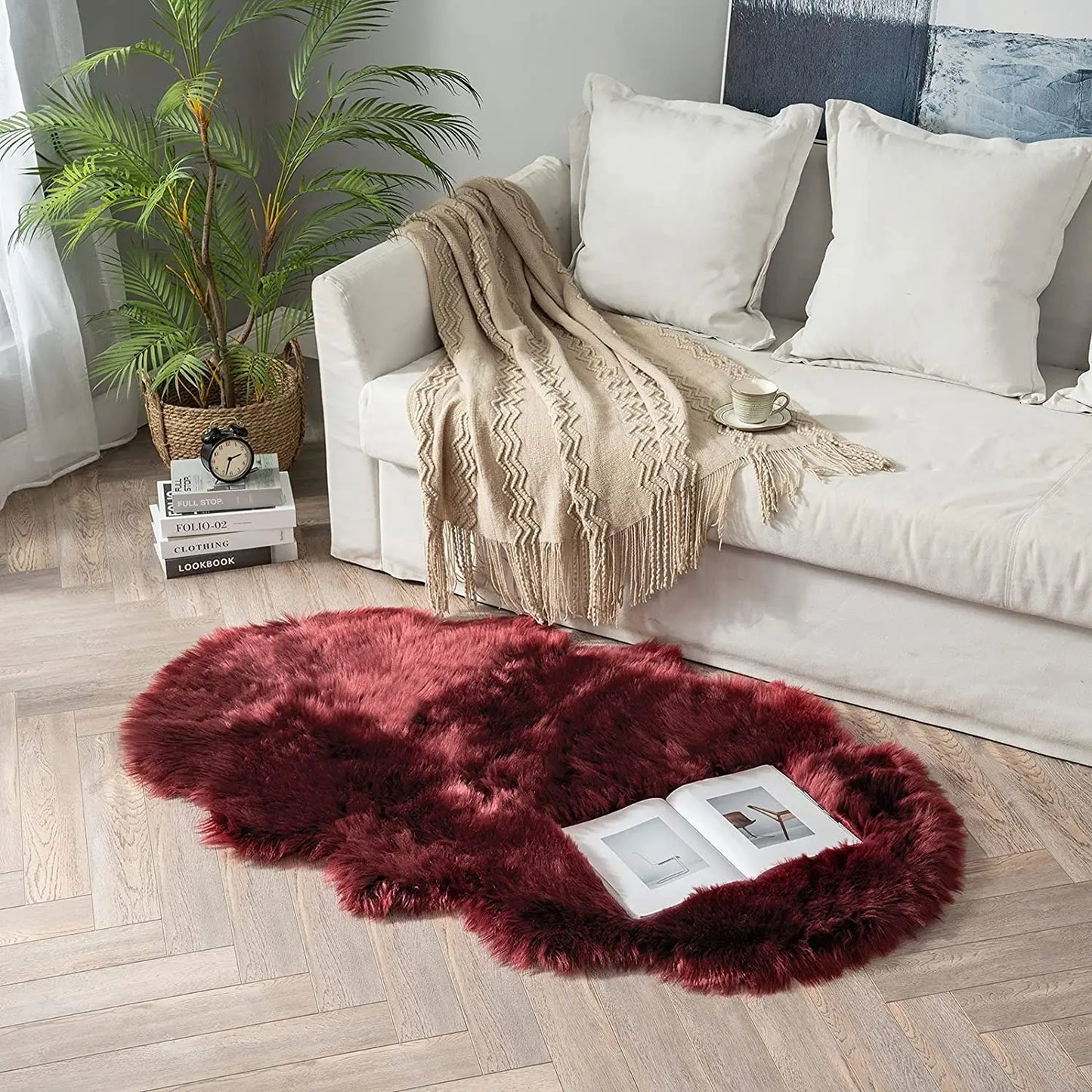 Tapis Moumoute Bordeaux