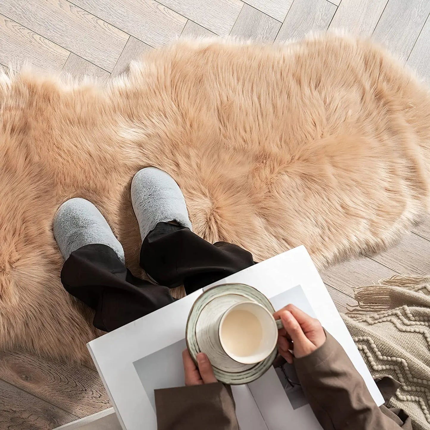 Tapis Moumoute Beige