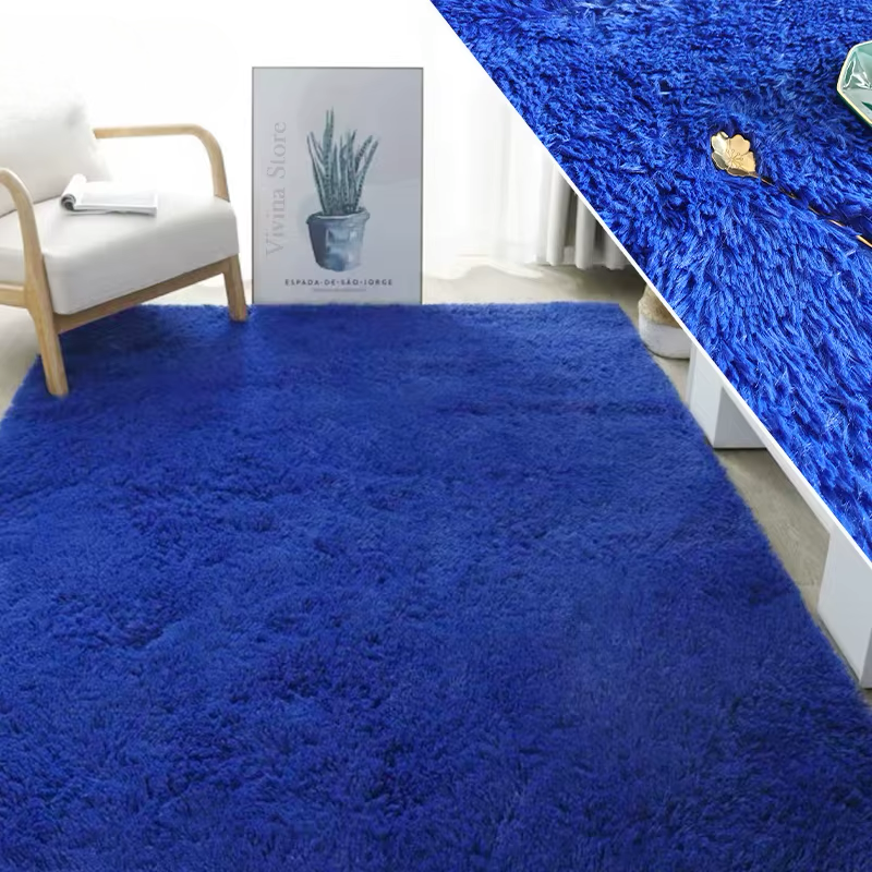 Grand Tapis Salon Bleu