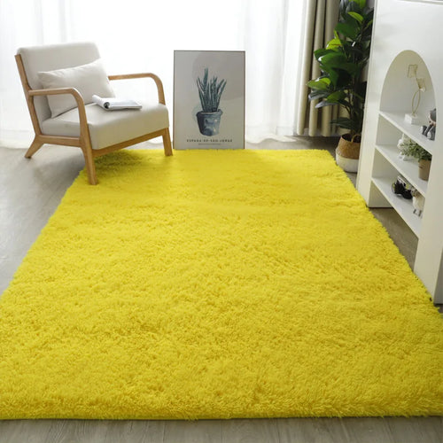Grand Tapis Salon Jaune