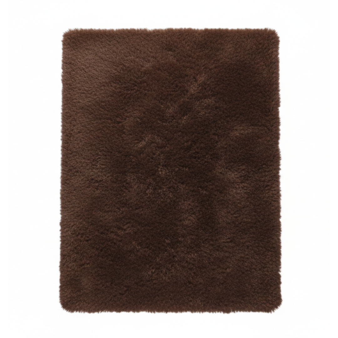 Grand Tapis Salon Marron Foncé 2