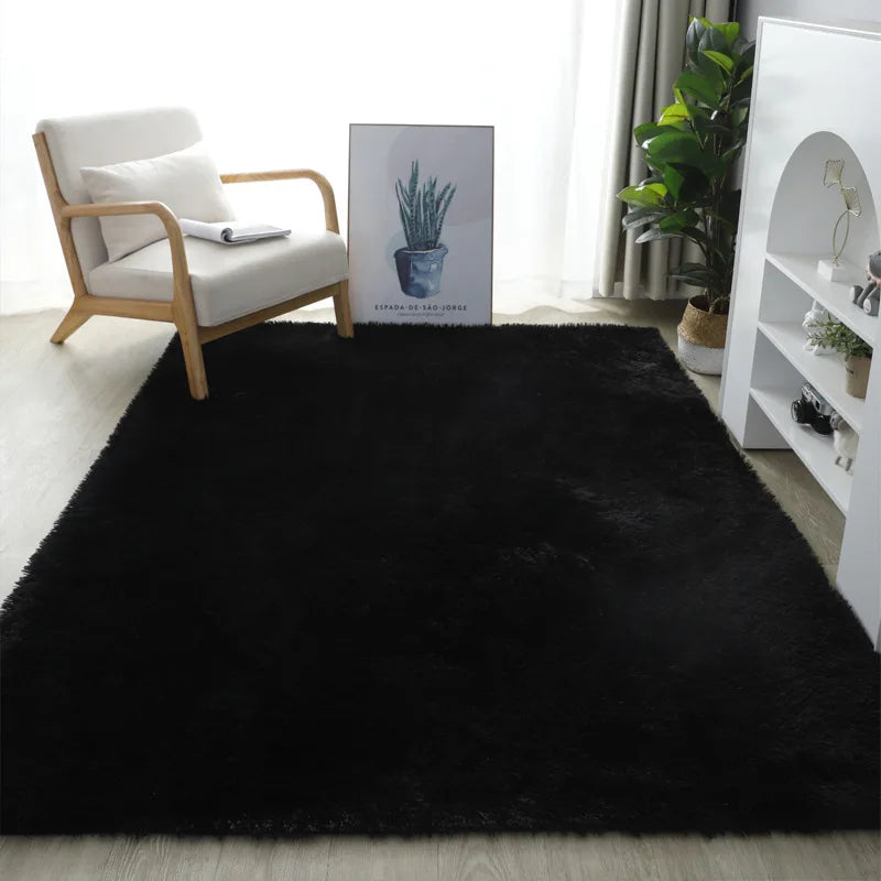 Grand Tapis Salon Noir