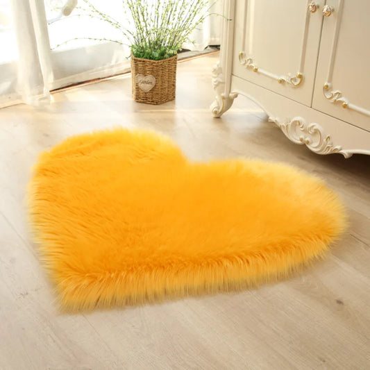 Tapis Coeur Jaune