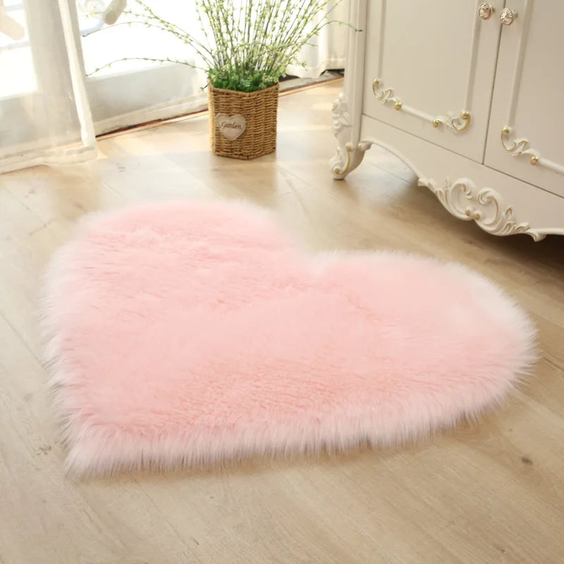 Tapis Coeur Rose Pale
