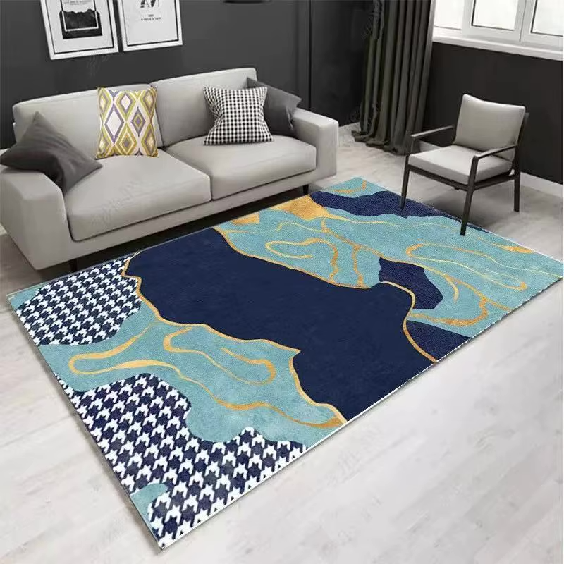 Tapis Bleu Roi Salon