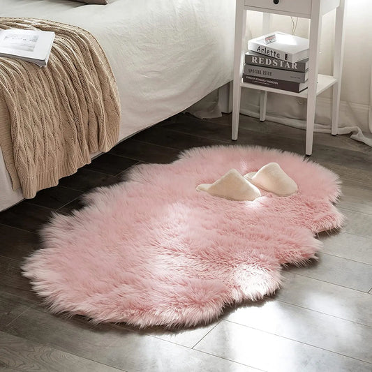 Tapis Moumoute Rose