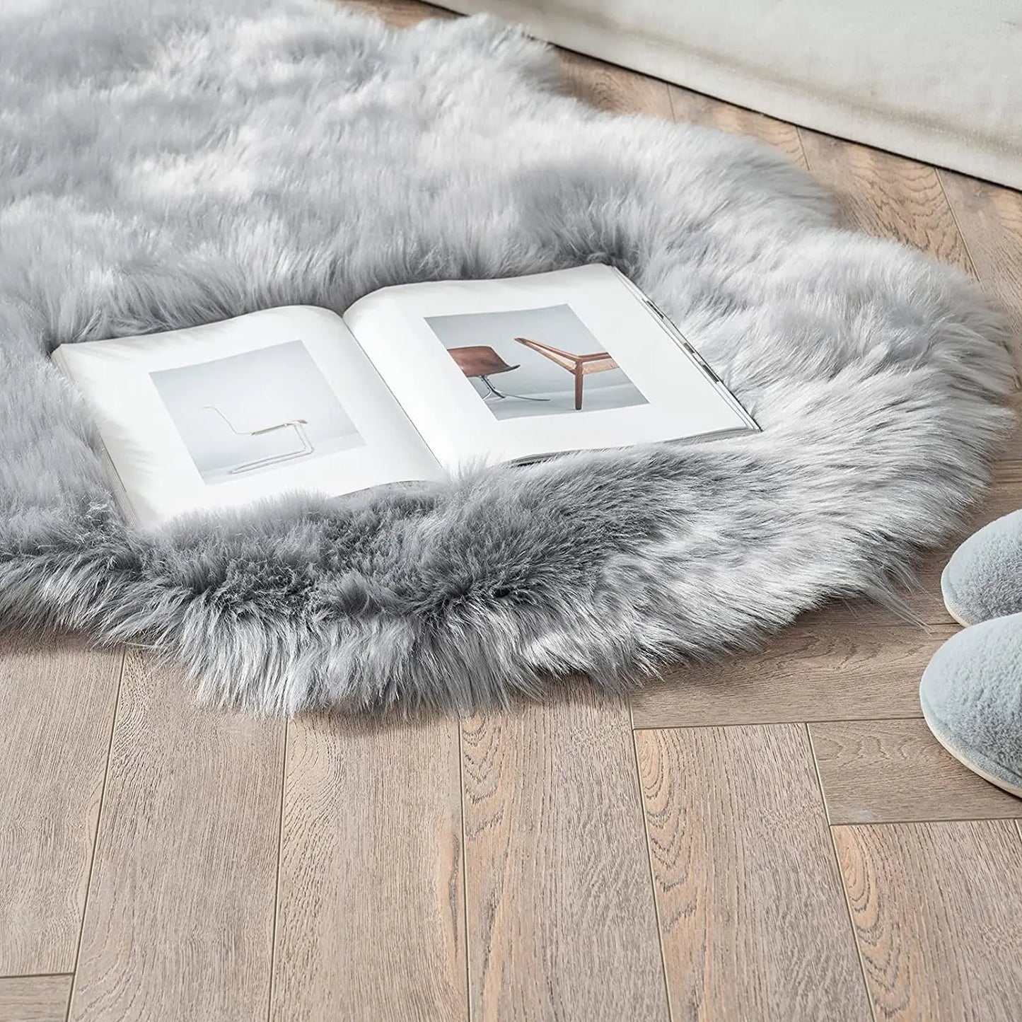 Tapis Moumoute Gris
