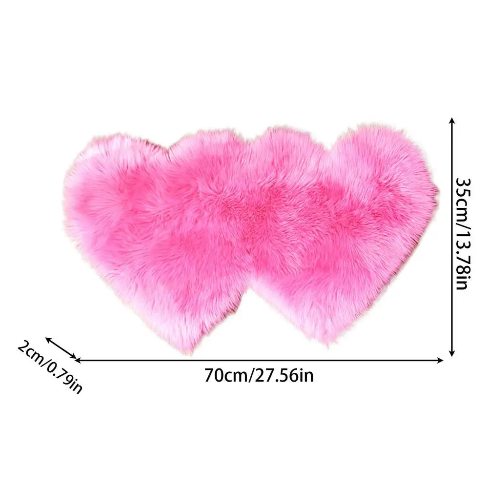 Tapis Coeur Rose fuchsia