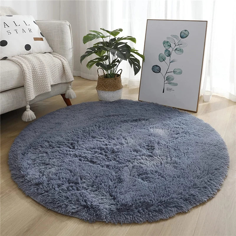 Tapis Rond Gris