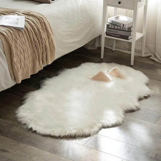 Tapis Moumoute Blanc
