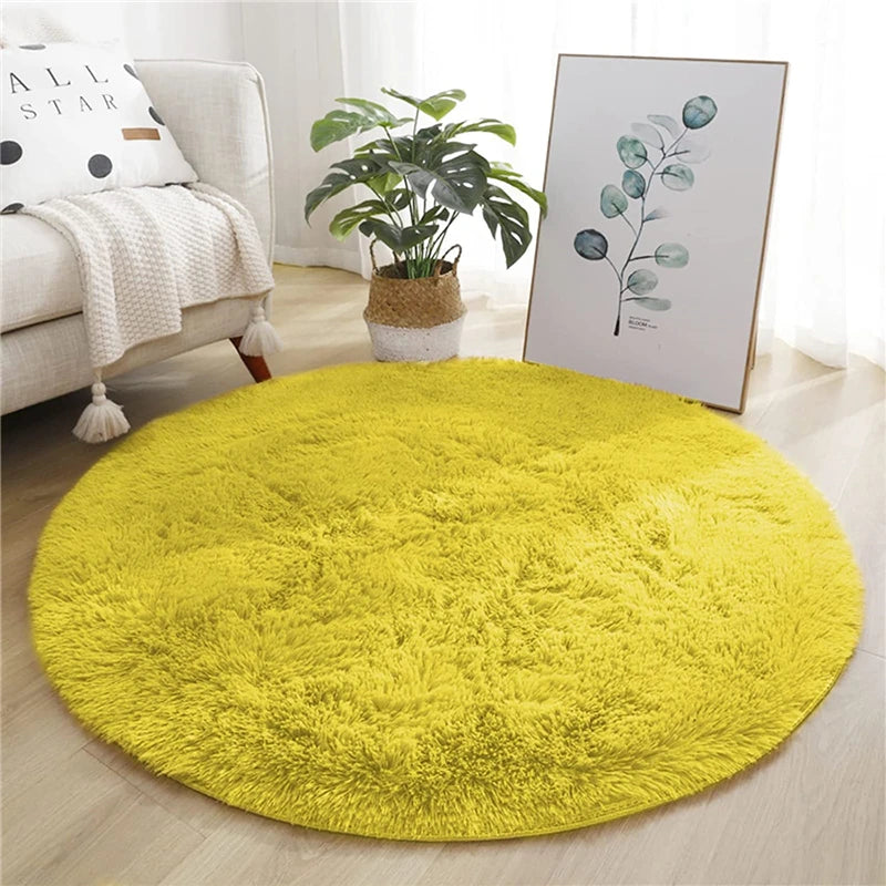 Tapis Rond Jaune