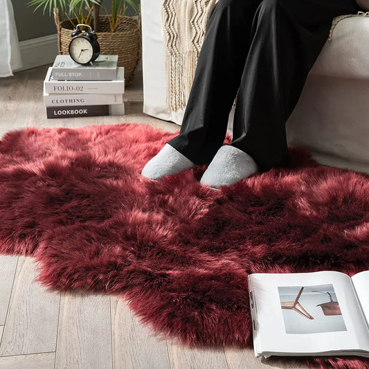 Tapis Moumoute Bordeaux