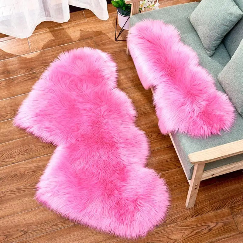 Tapis Coeur Rose fuchsia