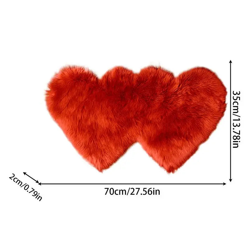 Tapis Coeur Rose fuchsia