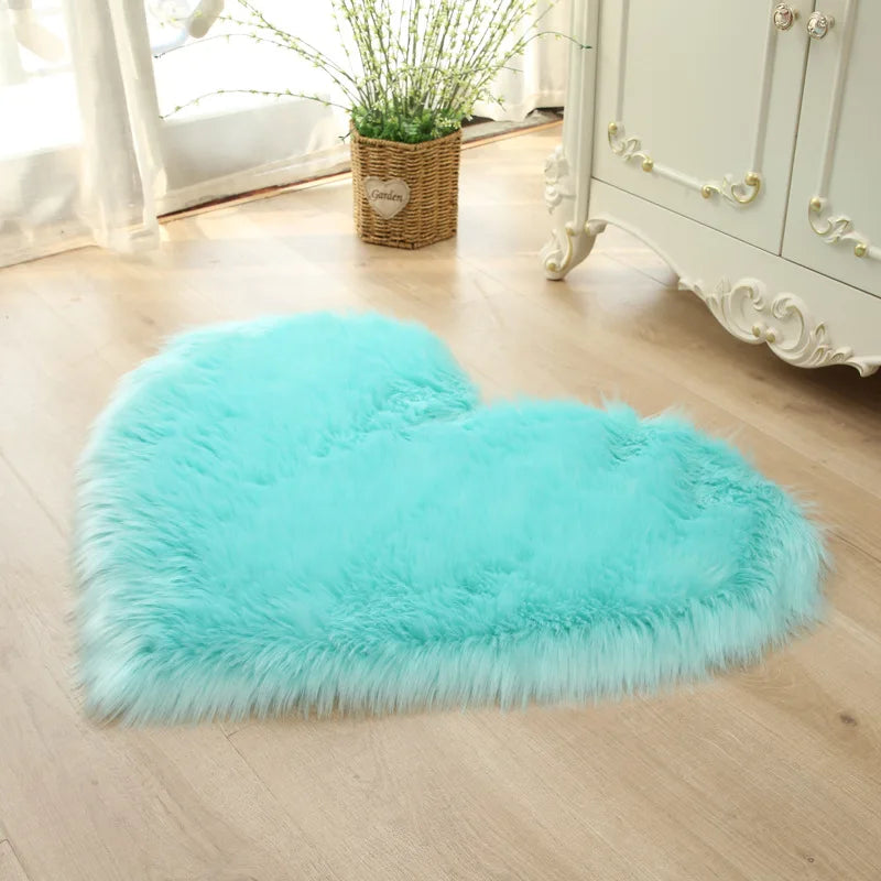 Tapis Coeur Cyan
