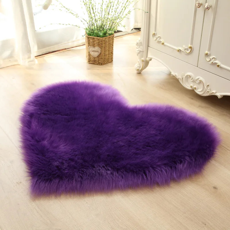 Tapis Coeur Violet 