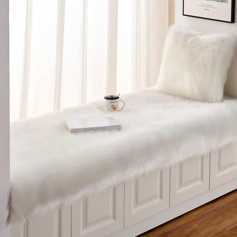 Tapis Fausse Fourrure Blanc