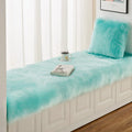 Tapis Fausse Fourrure Cyan