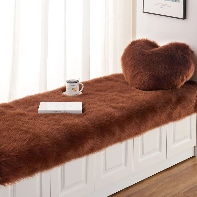 Tapis Fausse Fourrure Marron