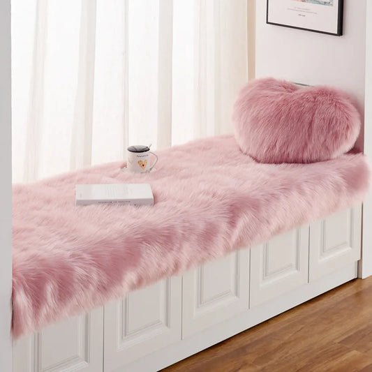 Tapis Fausse Fourrure Rose