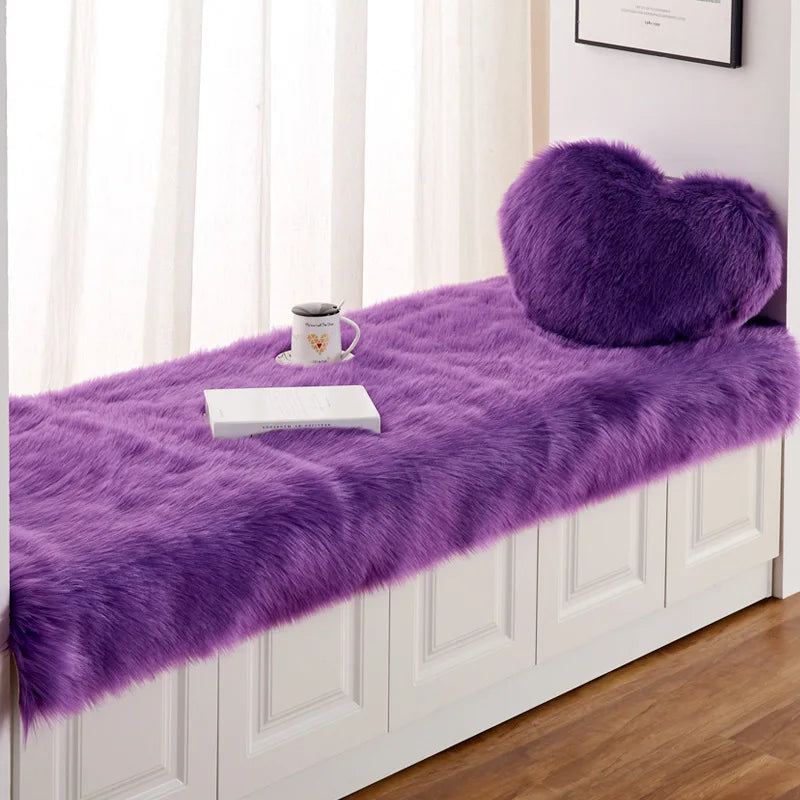 Tapis Fausse Fourrure Violet
