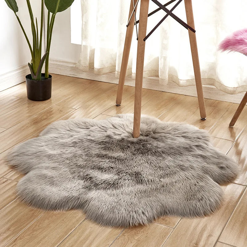 Tapis Fleur Gris