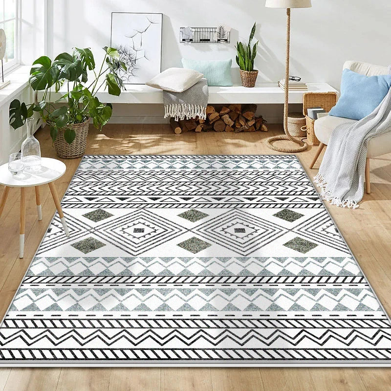 Tapis Marocain Blanc et Gris