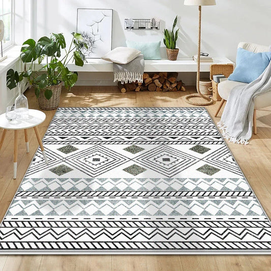 Tapis Marocain Blanc et Gris