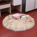 Tapis Rond Poil Long Fausse Fourrure