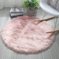 Tapis Rond Shaggy Rose