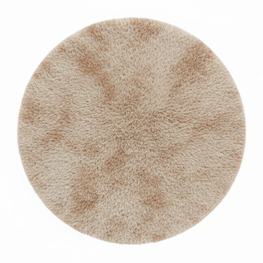 Tapis Rond Tie-dye Beige 2