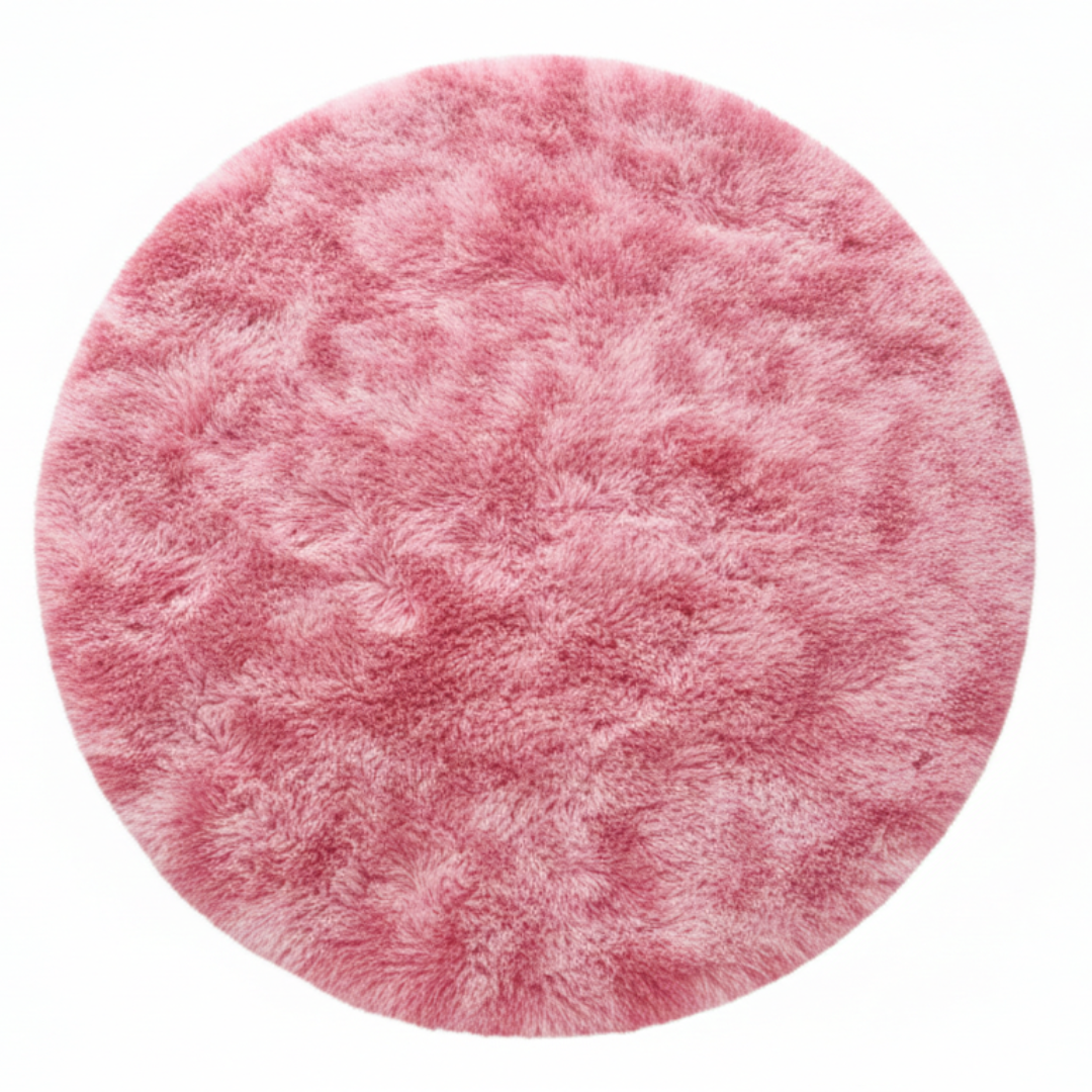 Tapis Rond Tie-dye Rose 2