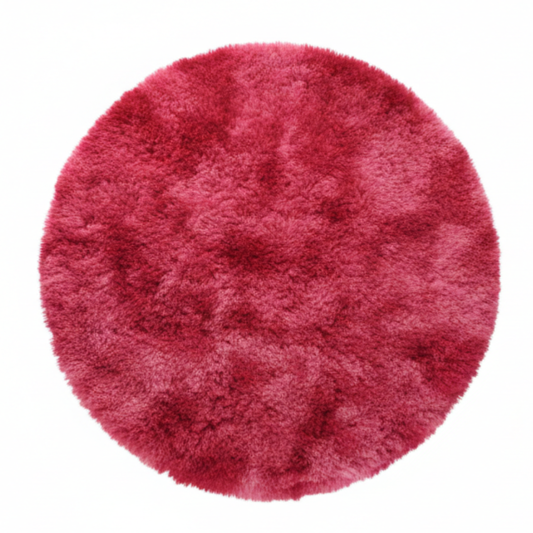 Tapis Rond Tie-dye Rouge 2