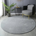 Tapis Rond Velours Gris
