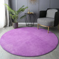 Tapis Rond Velours Violet