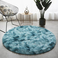 Tapis Salon Rond Bleu Canard
