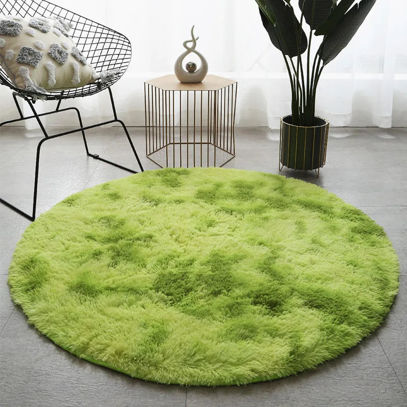 Tapis Salon Rond Vert