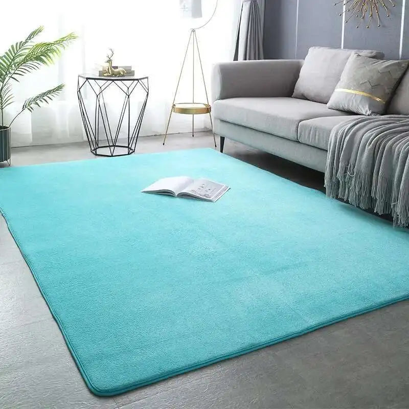 Tapis Velours Bleu Ciel