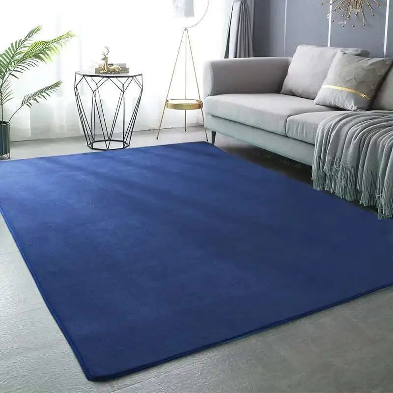 Tapis Velours Bleu Foncé