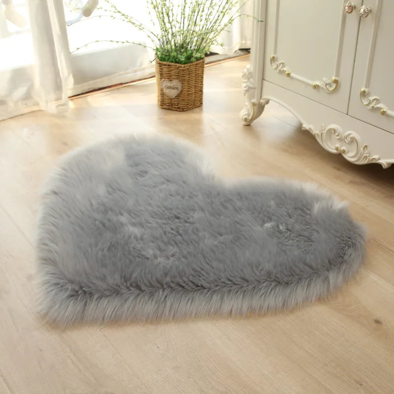 Tapis Coeur Gris