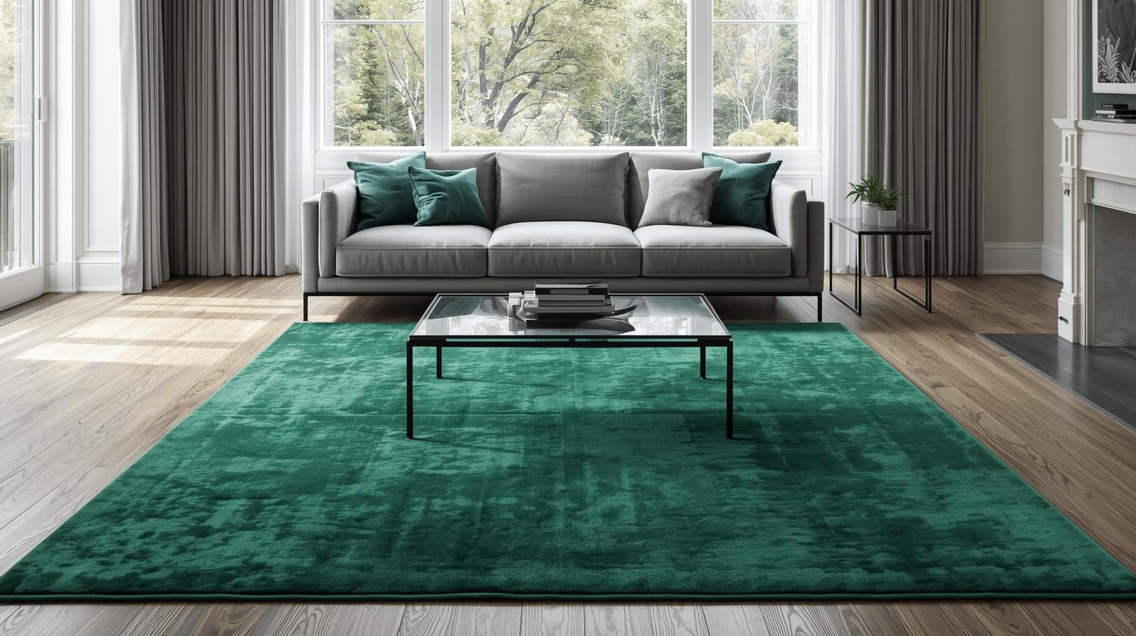 Tapis en velours dans un salon