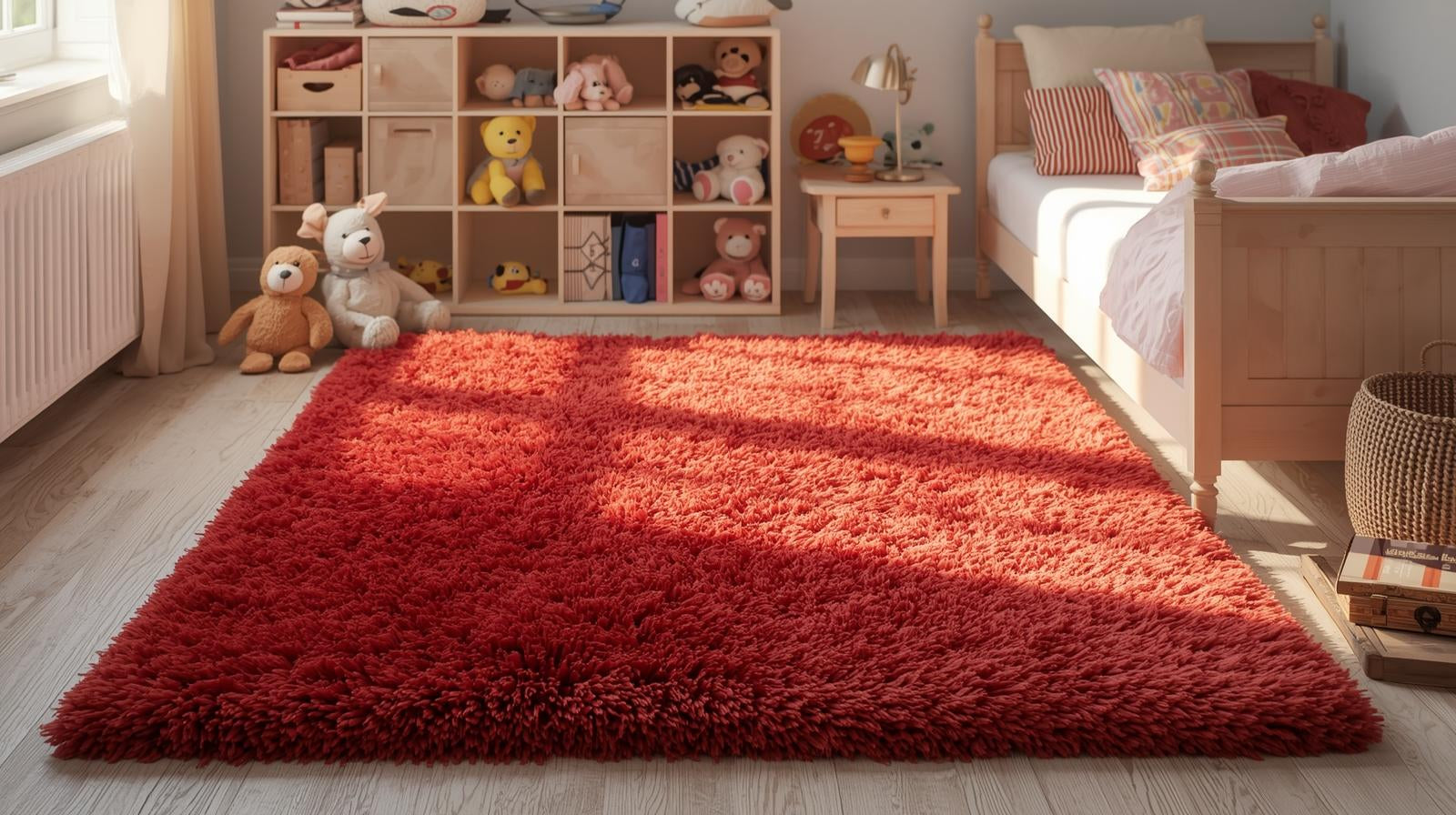 Tapis poil long chambre enfant