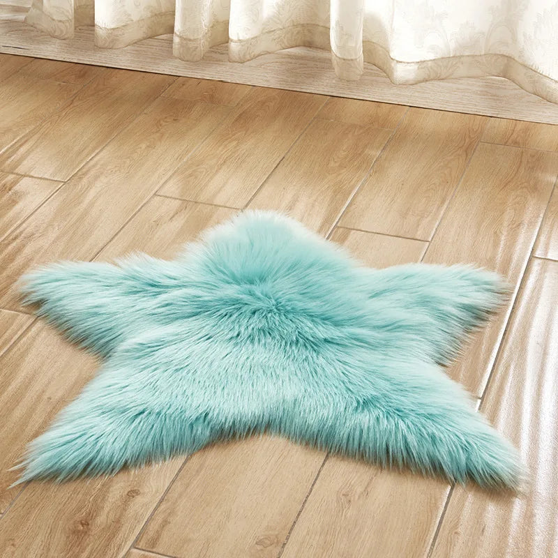 Tapis Étoile Bleu Turquoise