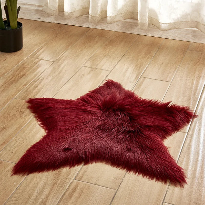 Tapis Étoile Bordeaux