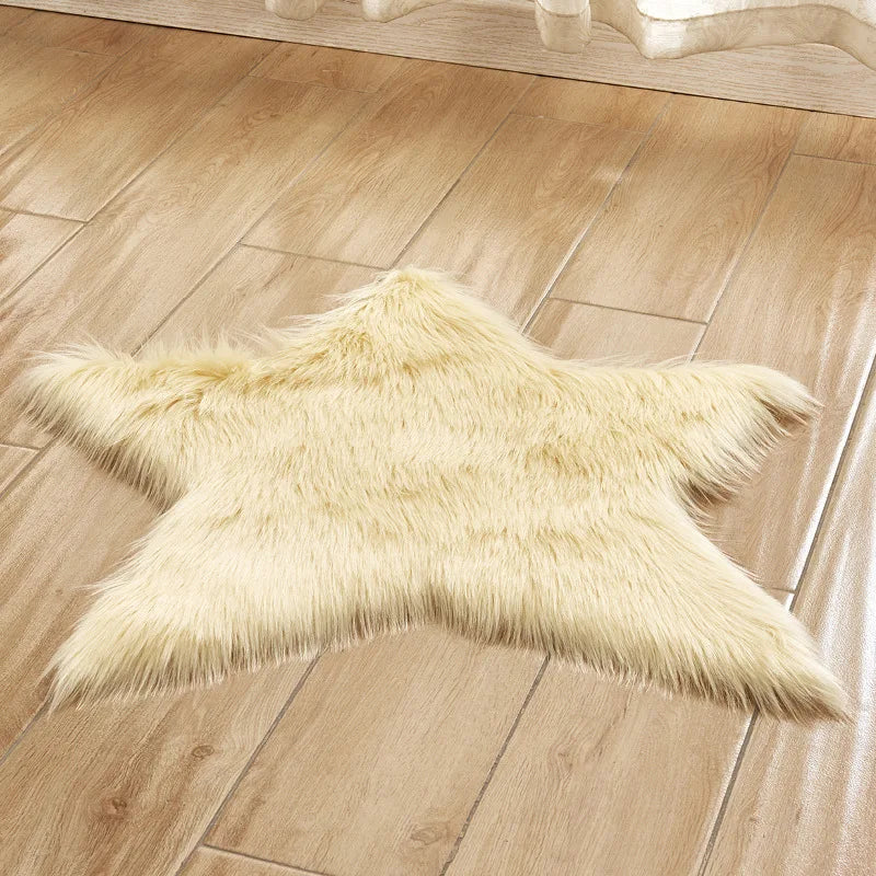 Tapis Étoile Jaune Pâle