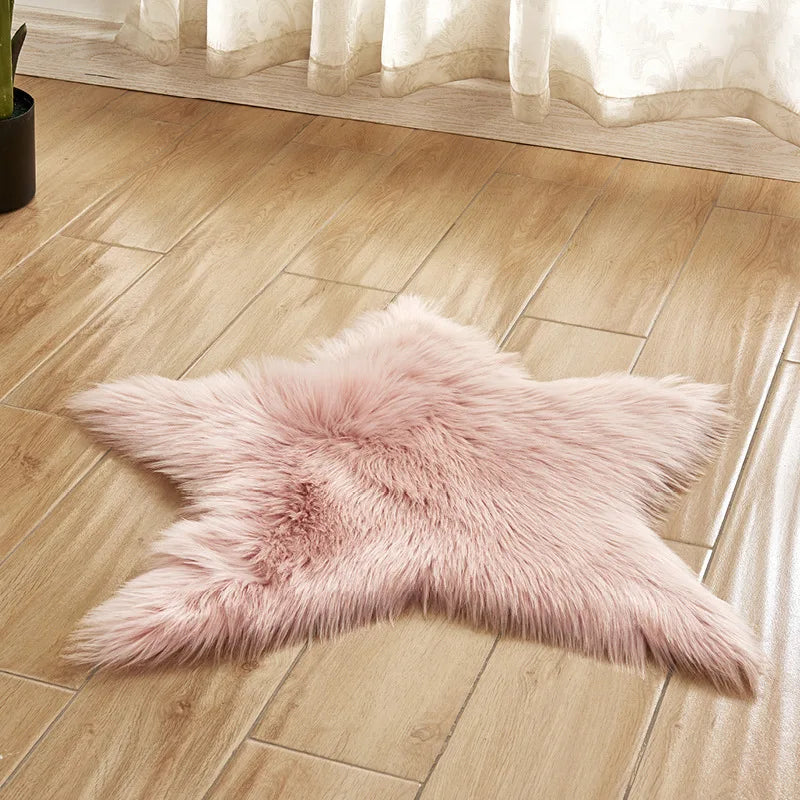Tapis Étoile Rose Pâle